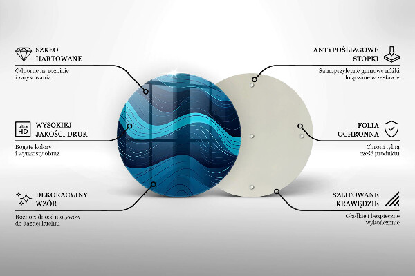 Protection plaque induction Vagues abstraites