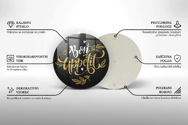 Protection plaque induction Inscription Bon Appetit