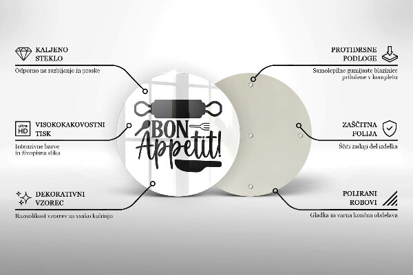 Protection plaque induction Inscription Bon Appetit