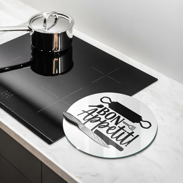 Protection plaque induction Inscription Bon Appetit