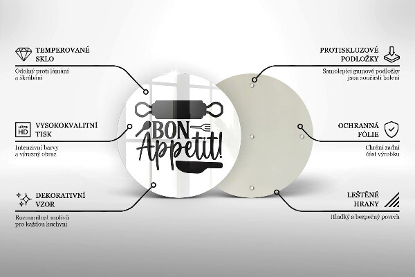 Protection plaque induction Inscription Bon Appetit