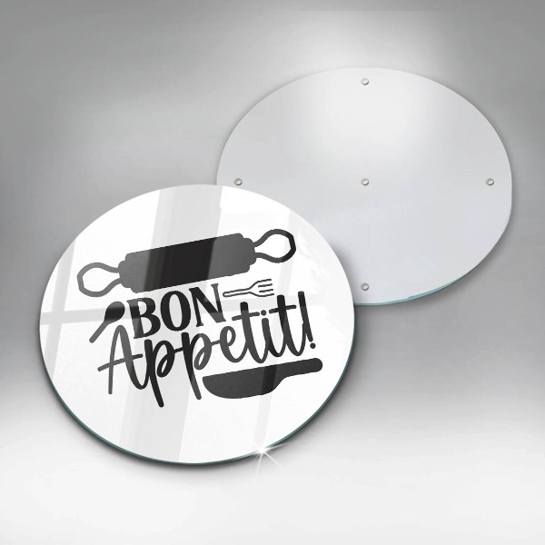 Protection plaque induction Inscription Bon Appetit