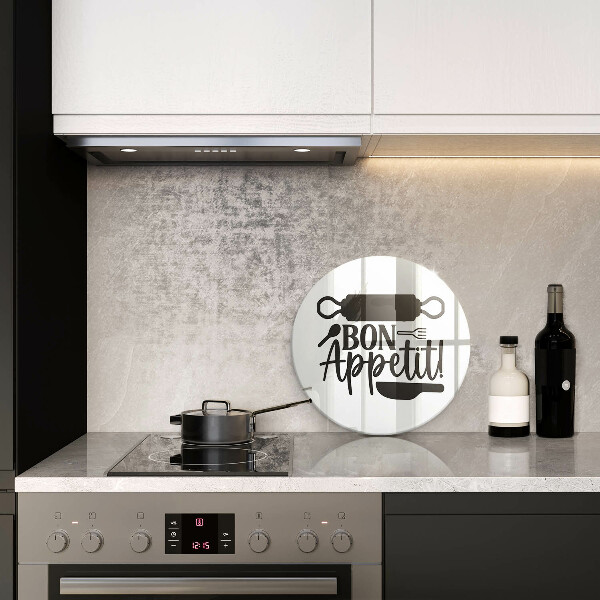 Protection plaque induction Inscription Bon Appetit