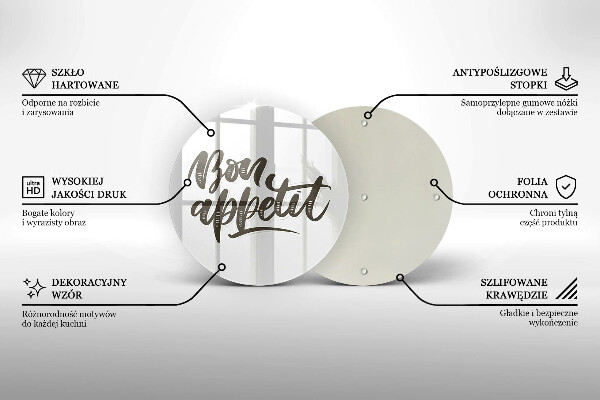 Protection plaque induction Inscription Bon Appetit