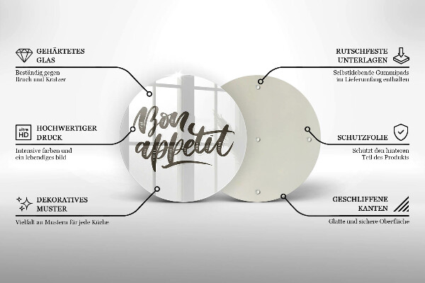 Protection plaque induction Inscription Bon Appetit