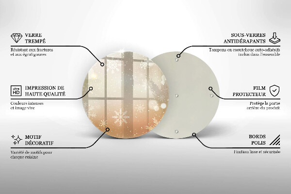 Protection plaque induction Flocons de neige