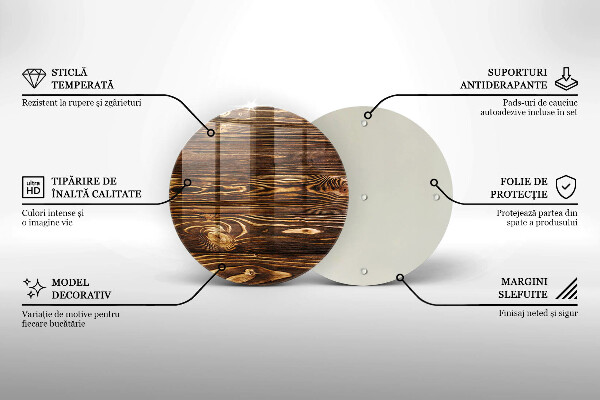 Protection plaque induction Texture du bois