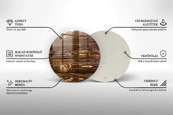 Protection plaque induction Texture du bois