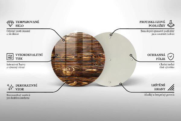 Protection plaque induction Texture du bois