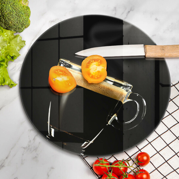 Protection plaque induction Un verre de café noir