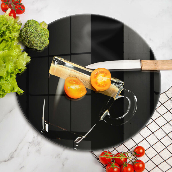 Protection plaque induction Un verre de café noir