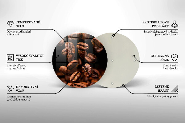 Protection plaque induction Grains de café bruns