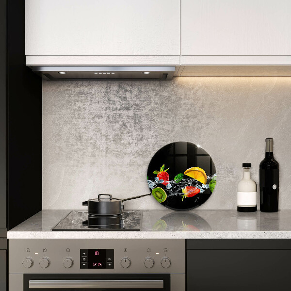 Planche à découper en verre Fruits dans l'eau