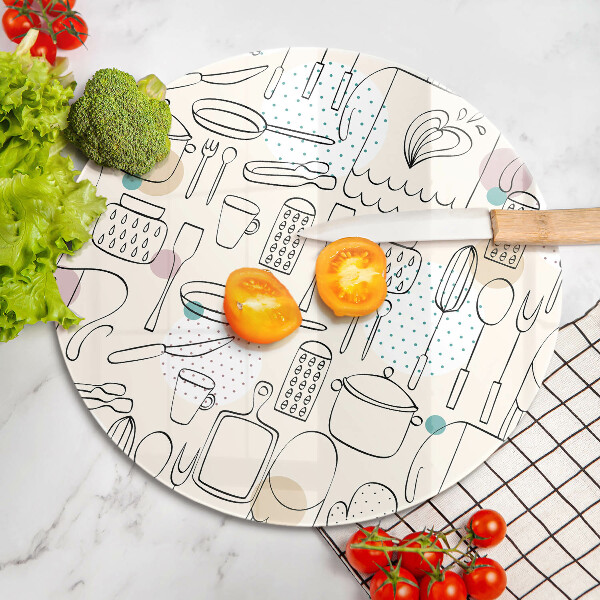 Planche à découper en verre Accessoires de cuisine
