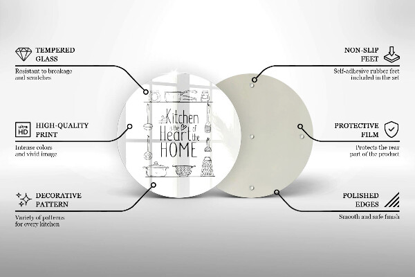 Planche à découper en verre Inscription phrase