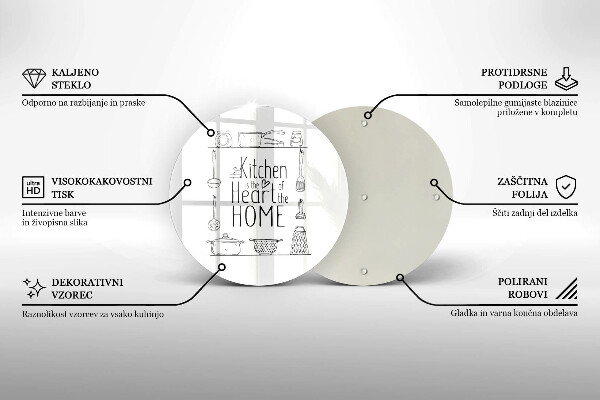 Planche à découper en verre Inscription phrase