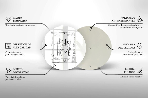 Planche à découper en verre Inscription phrase
