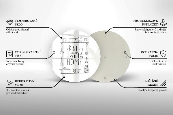 Planche à découper en verre Inscription phrase