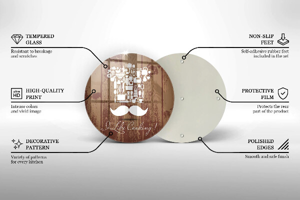 Planche à découper en verre I like cooking