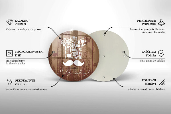 Planche à découper en verre I like cooking