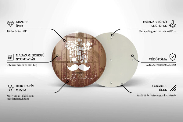 Planche à découper en verre I like cooking