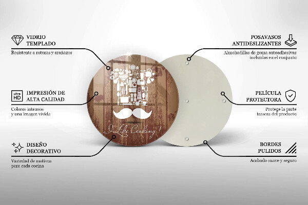 Planche à découper en verre I like cooking