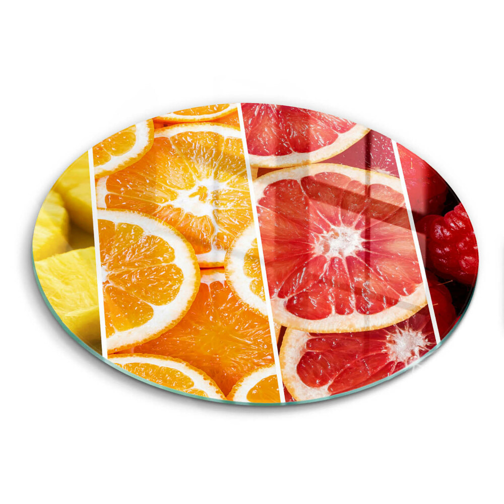 Planche à découper en verre Fruits colorés