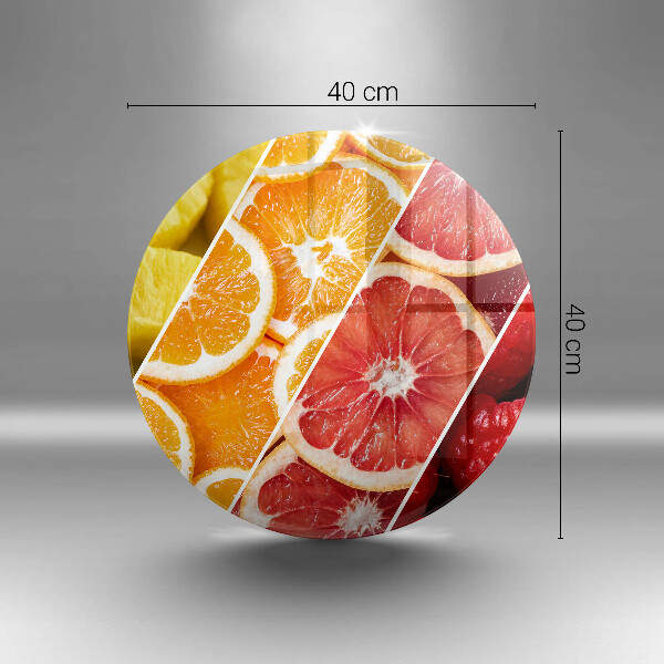 Planche à découper en verre Fruits colorés