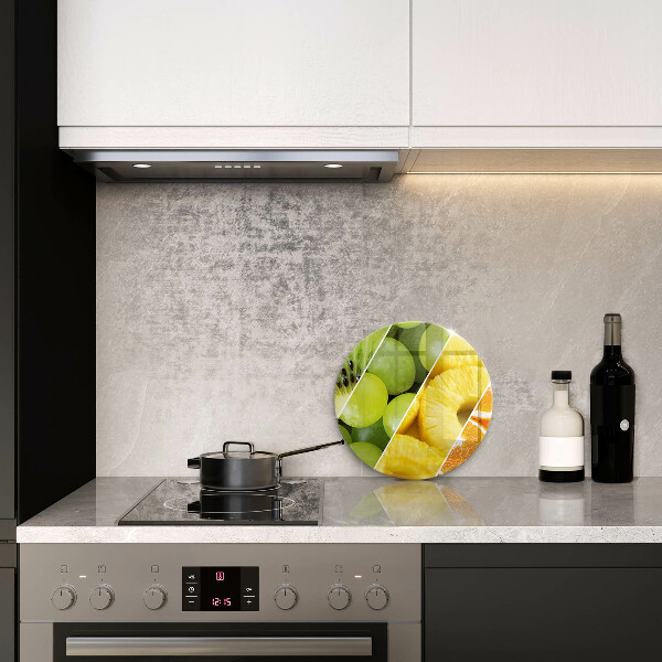 Planche à découper en verre Fruits colorés