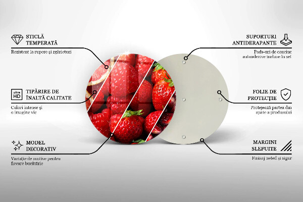 Planche à découper en verre Fruits colorés