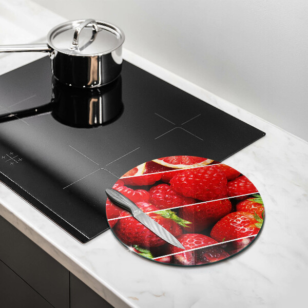 Planche à découper en verre Fruits colorés