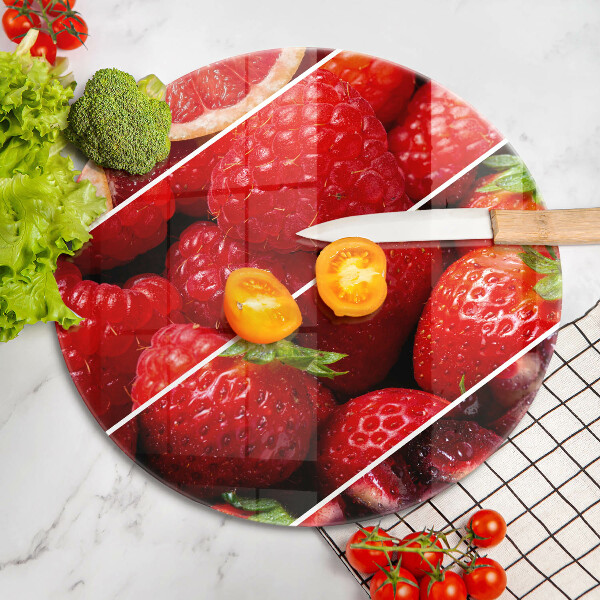 Planche à découper en verre Fruits colorés