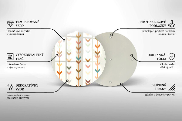 Planche à découper en verre Éléments géométriques