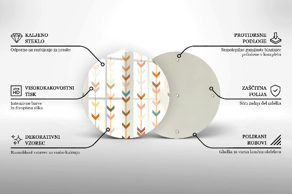 Planche à découper en verre Éléments géométriques
