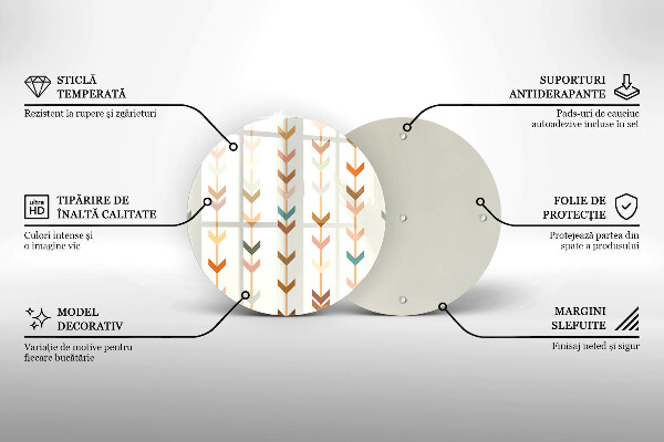 Planche à découper en verre Éléments géométriques