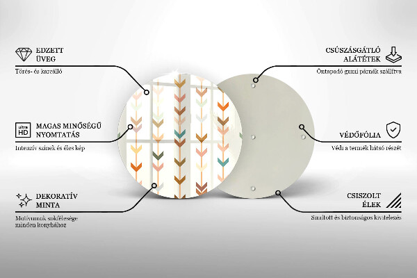 Planche à découper en verre Éléments géométriques