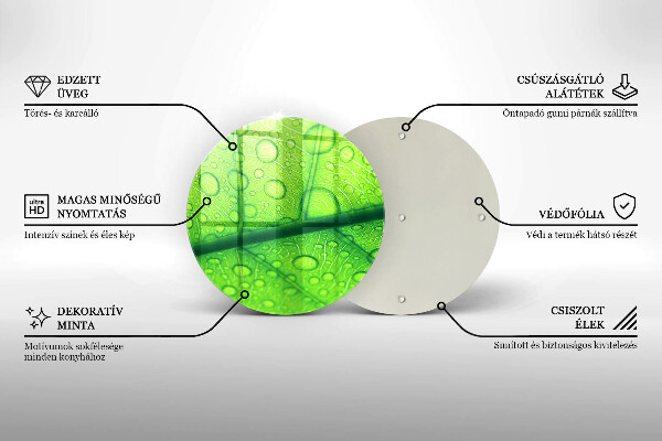 Planche à découper en verre Gros plan d'une feuille