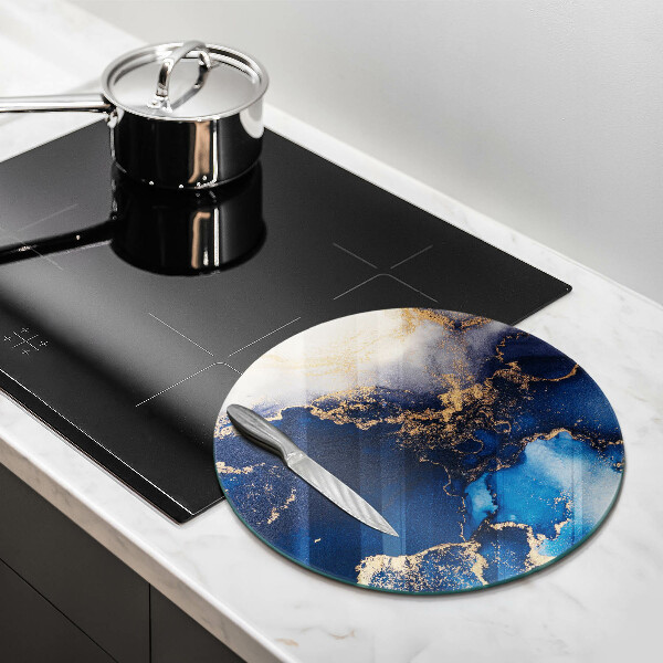 Planche à découper en verre Fond élégant et or