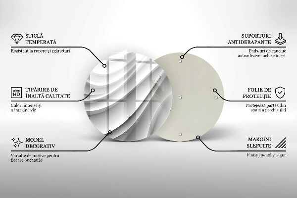 Planche à découper en verre Lignes géométriques