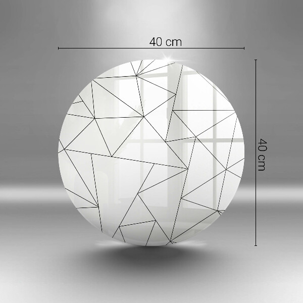 Planche à découper en verre Triangles blancs