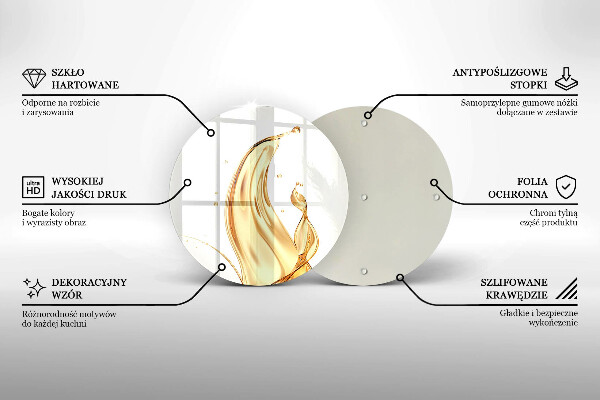 Planche à découper en verre huile d'olive