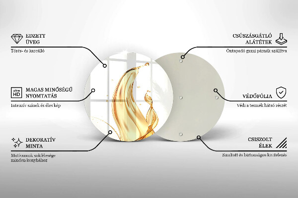 Planche à découper en verre huile d'olive