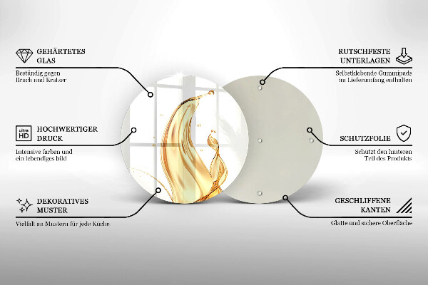 Planche à découper en verre huile d'olive