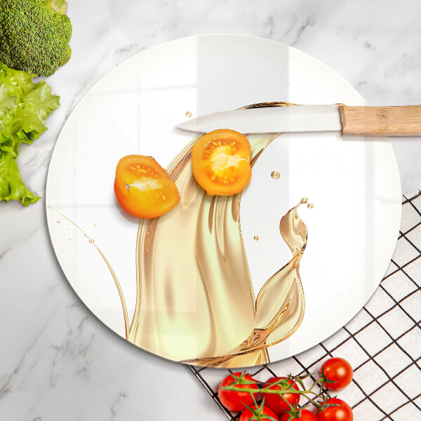 Planche à découper en verre huile d'olive