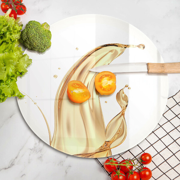 Planche à découper en verre huile d'olive