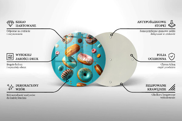 Protection plaque induction Beignets colorés