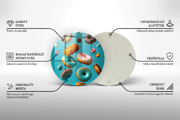 Protection plaque induction Beignets colorés