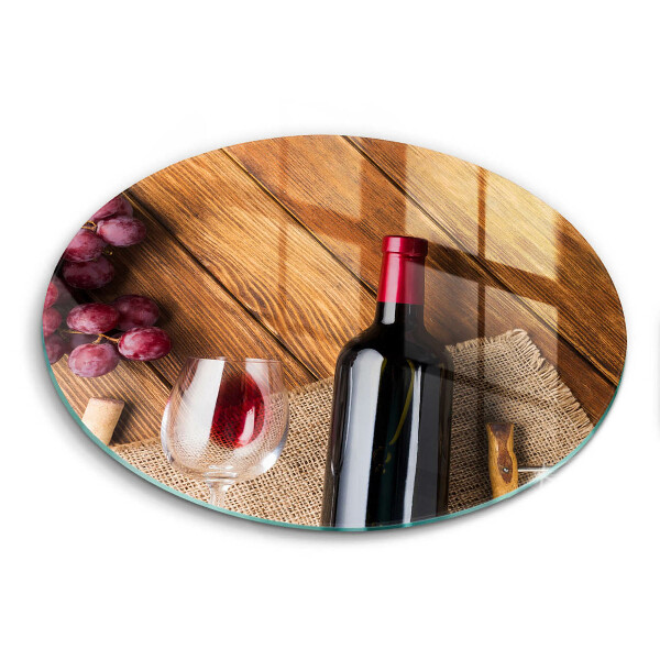 Protection plaque induction Une bouteille de vin rouge