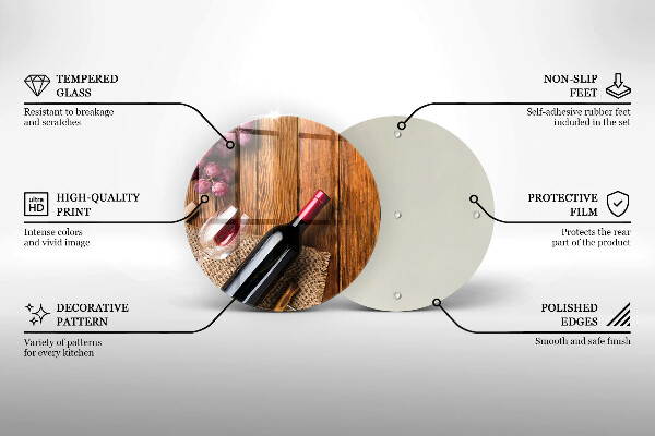 Protection plaque induction Une bouteille de vin rouge