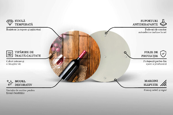 Protection plaque induction Une bouteille de vin rouge
